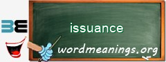 WordMeaning blackboard for issuance